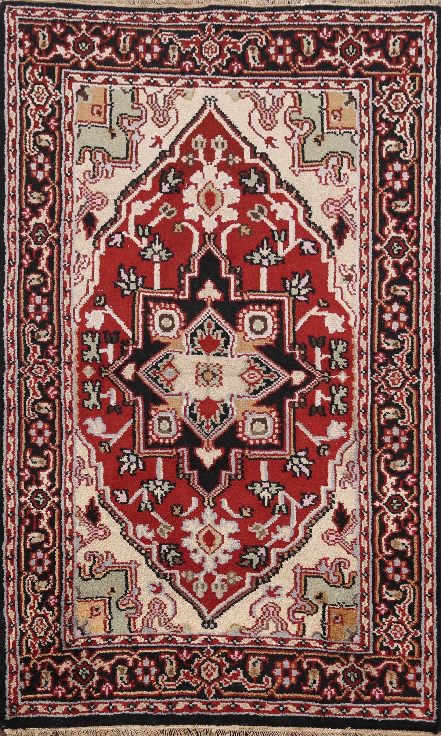 Geometric Heriz Oriental Area Rug 4x6