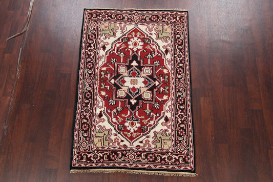 Geometric Heriz Oriental Area Rug 4x6