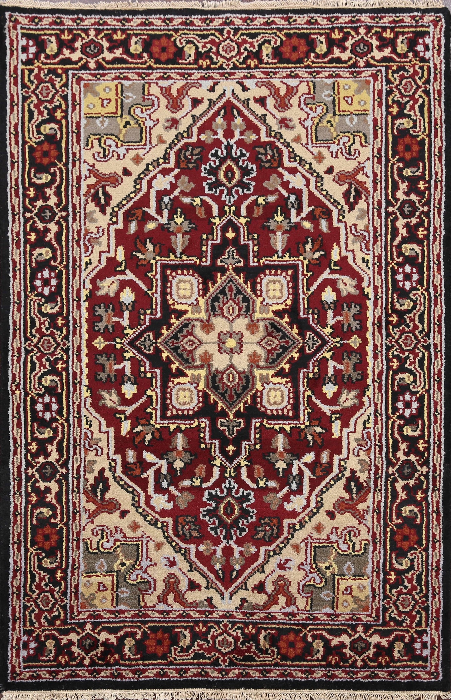 Geometric Heriz Oriental Area Rug 4x6