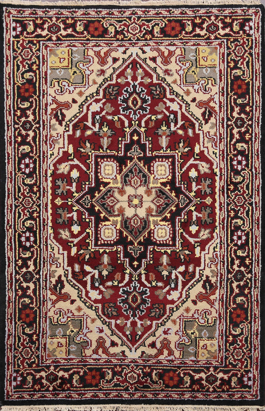 Geometric Heriz Oriental Area Rug 4x6