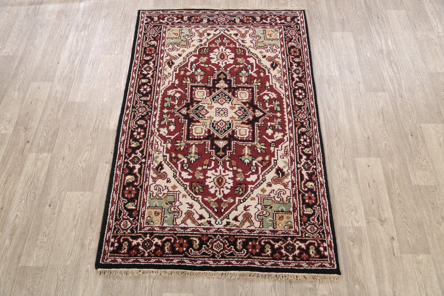 Geometric Heriz Oriental Area Rug 4x6