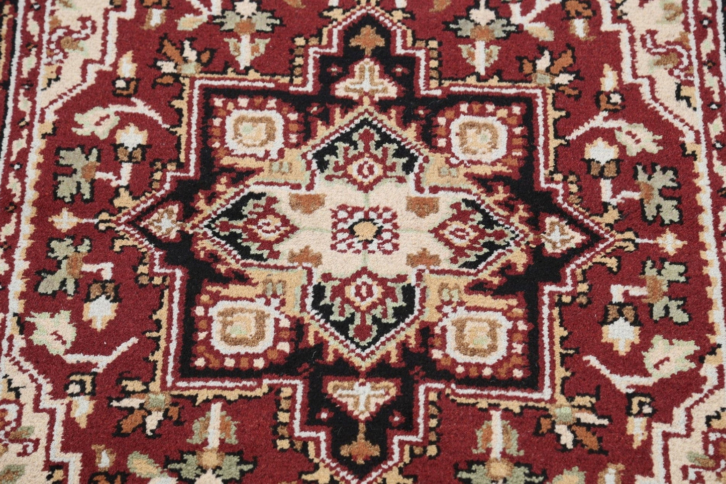 Geometric Heriz Oriental Area Rug 4x6