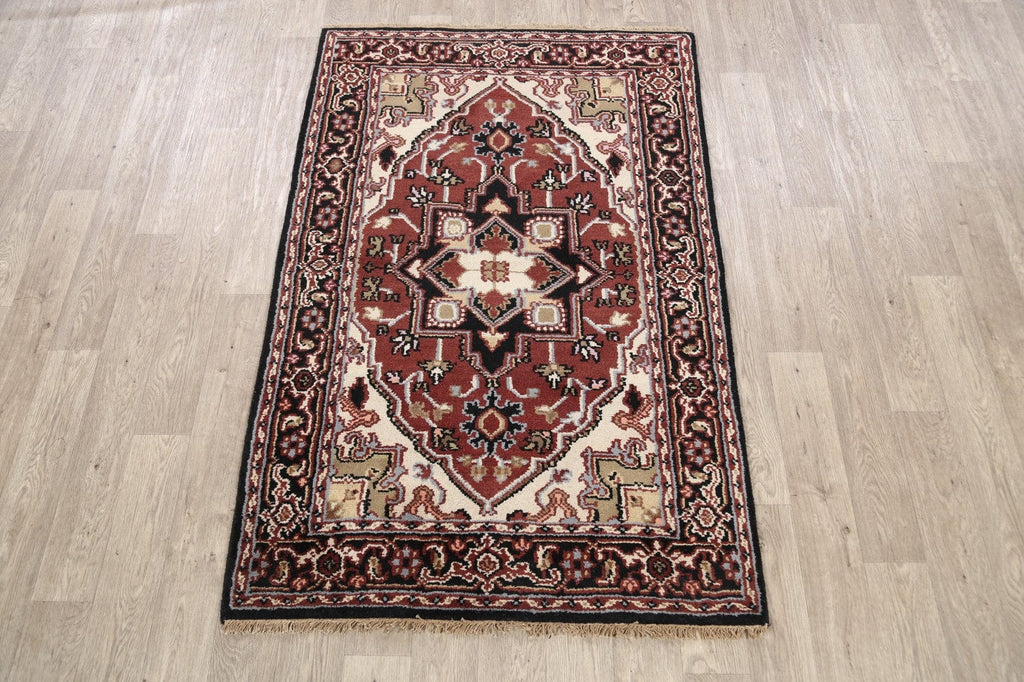 Geometric Heriz Oriental Area Rug 4x6