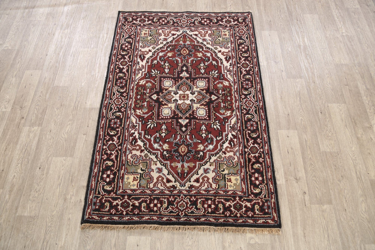 Geometric Heriz Oriental Area Rug 4x6