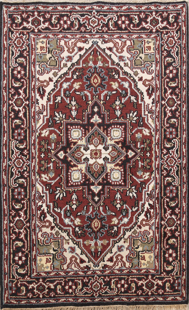 Geometric Heriz Oriental Area Rug 4x6