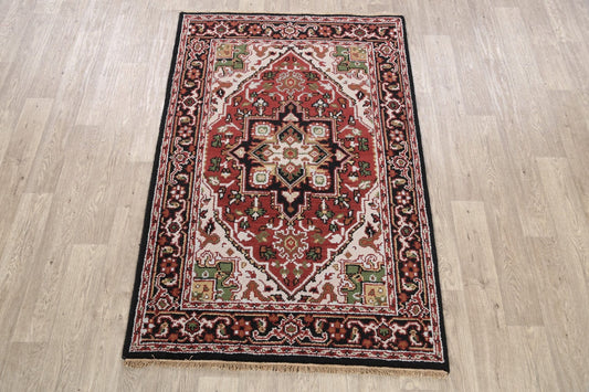 Geometric Heriz Oriental Area Rug 4x6