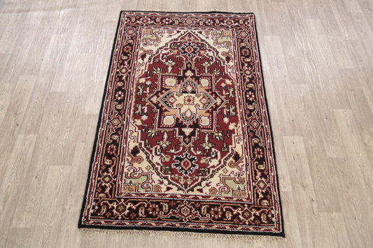 Geometric Heriz Oriental Area Rug 4x6