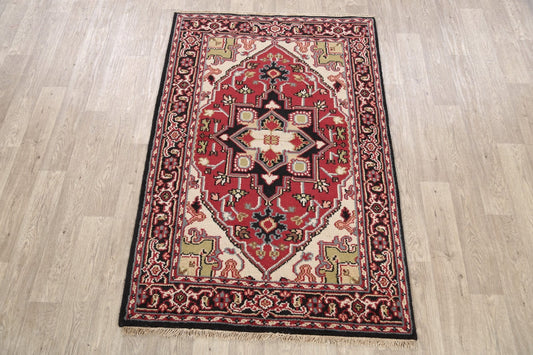 Geometric Heriz Oriental Area Rug 4x6