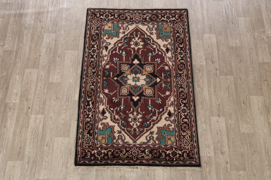 Geometric Heriz Oriental Area Rug 4x6