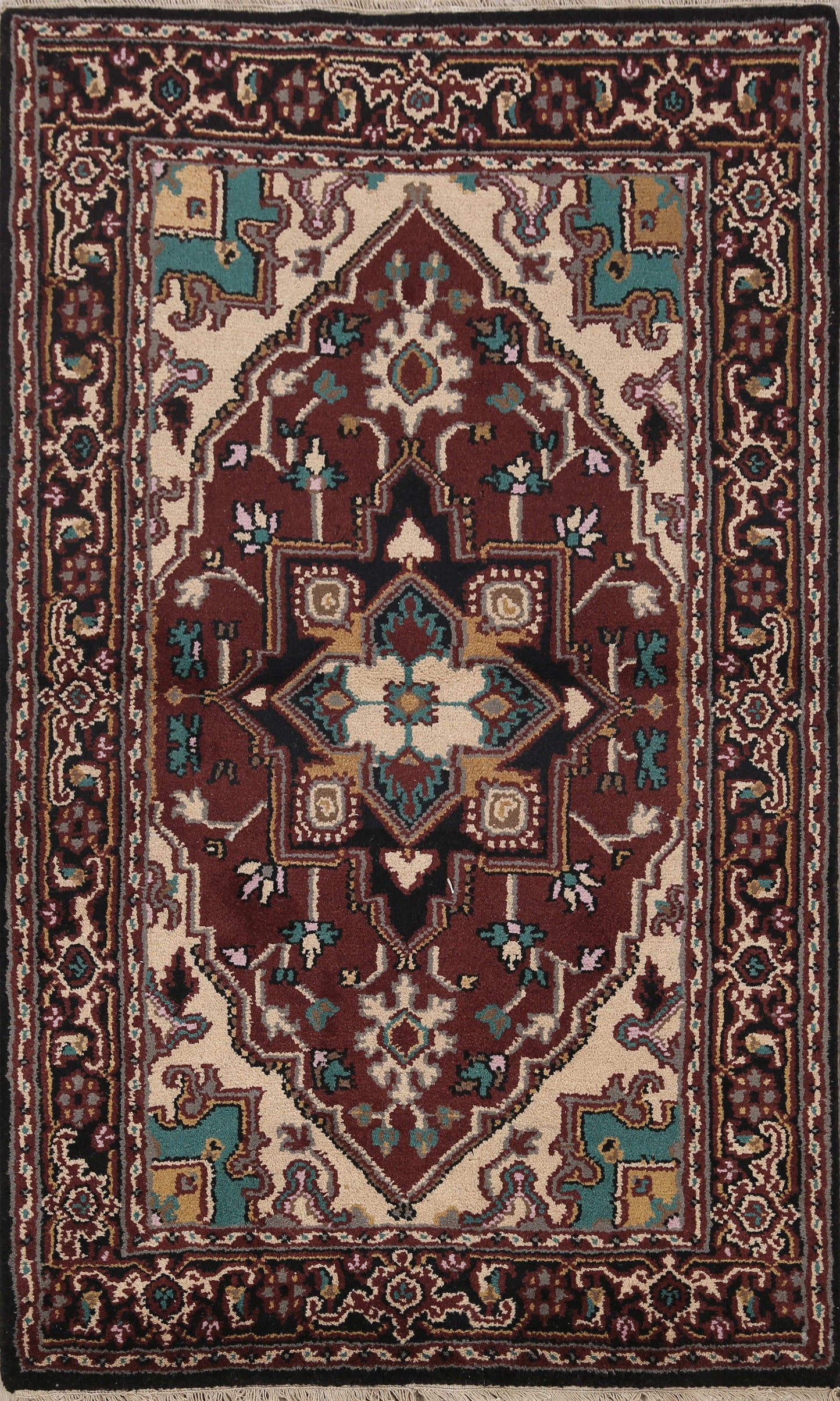 Geometric Heriz Oriental Area Rug 4x6