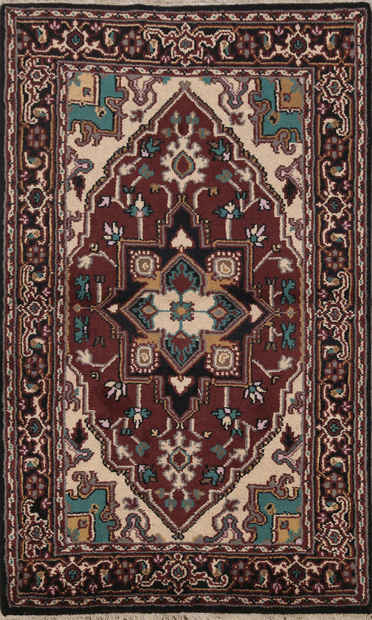 Geometric Heriz Oriental Area Rug 4x6