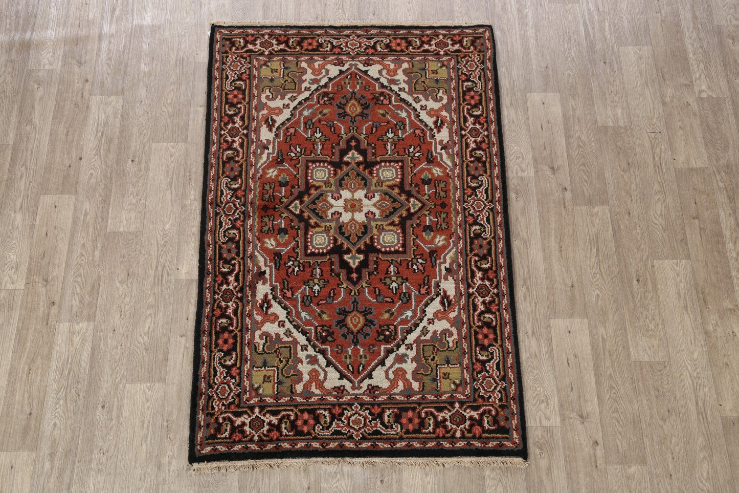 Geometric Heriz Oriental Area Rug 4x6