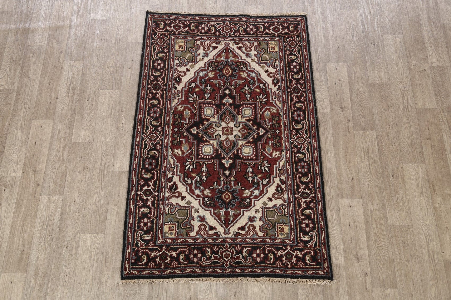 Geometric Heriz Oriental Area Rug 4x6