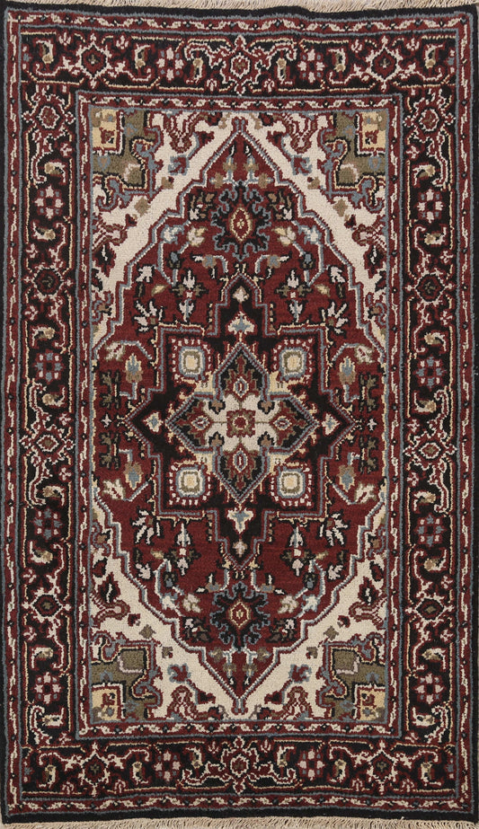 Geometric Heriz Oriental Area Rug 4x6