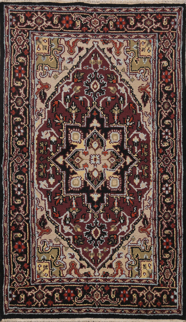 Geometric Heriz Oriental Area Rug 4x6