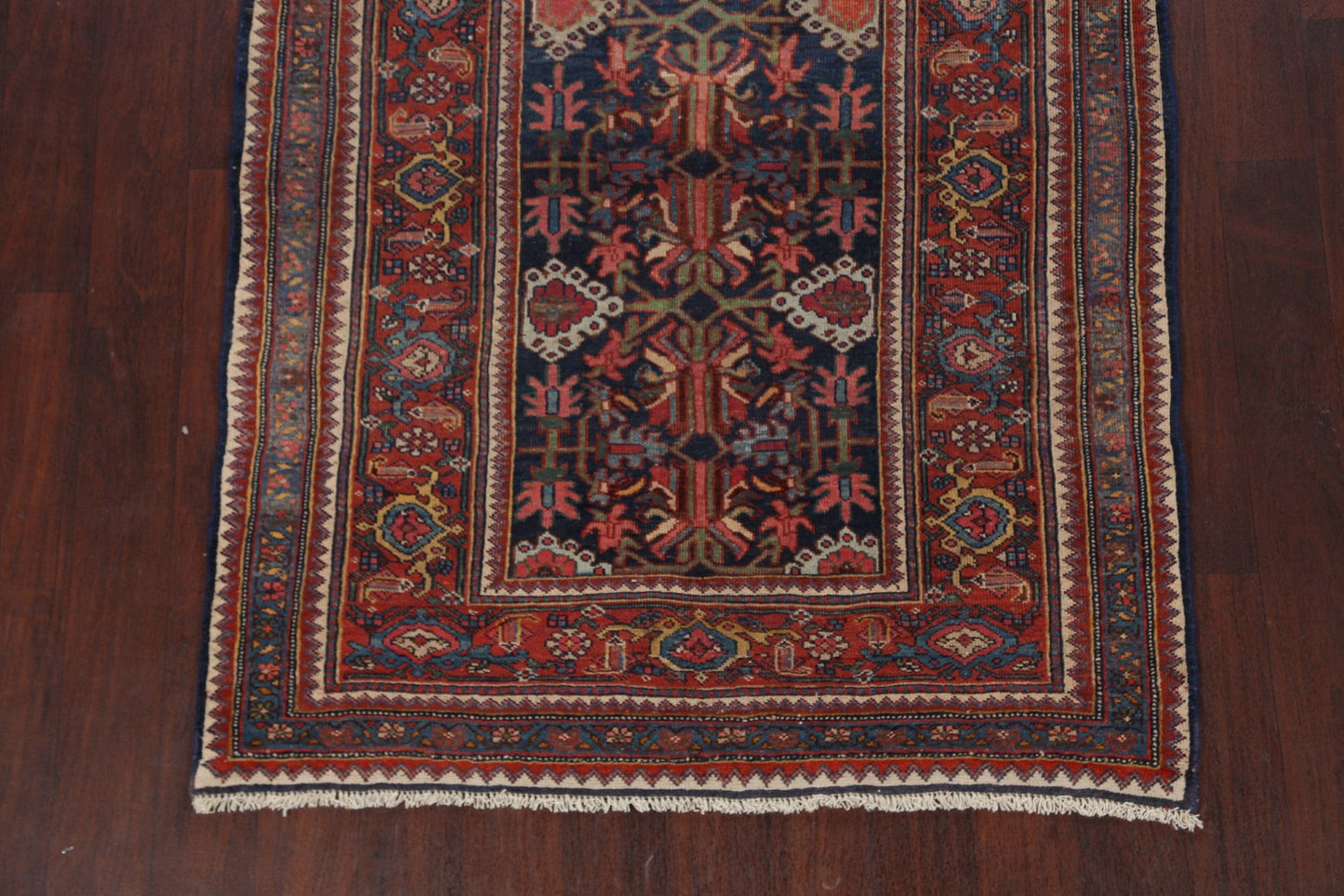 Pre-1900 Antique Bidjar Vegetable Dye Persian Area Rug 4x6