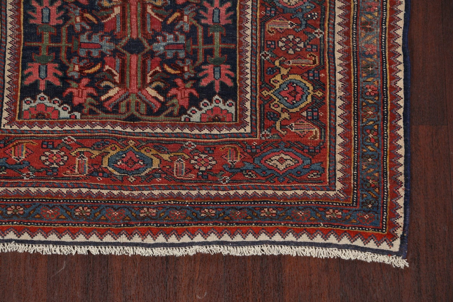 Pre-1900 Antique Bidjar Vegetable Dye Persian Area Rug 4x6