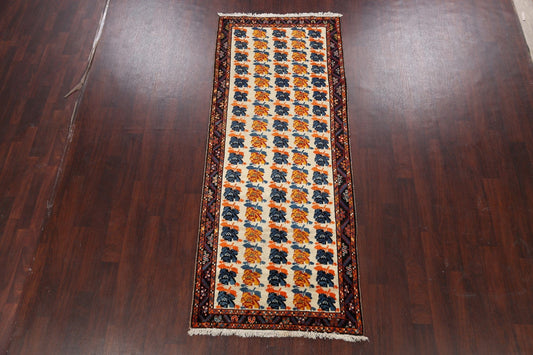 Floral Gabbeh Persian Runner Rug 4x9