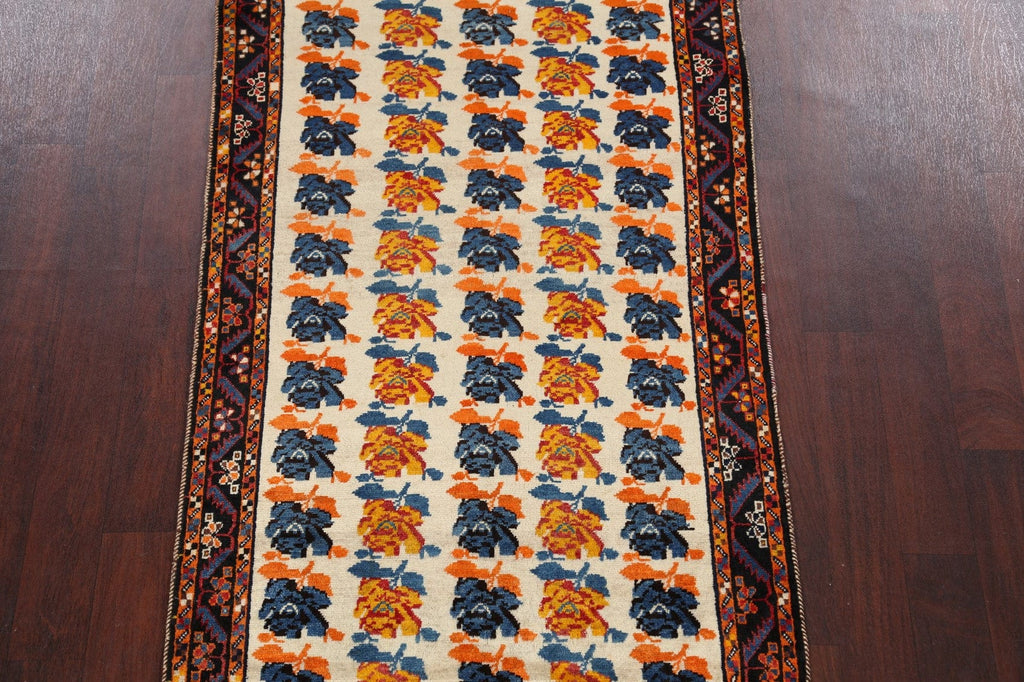 Floral Gabbeh Persian Runner Rug 4x9