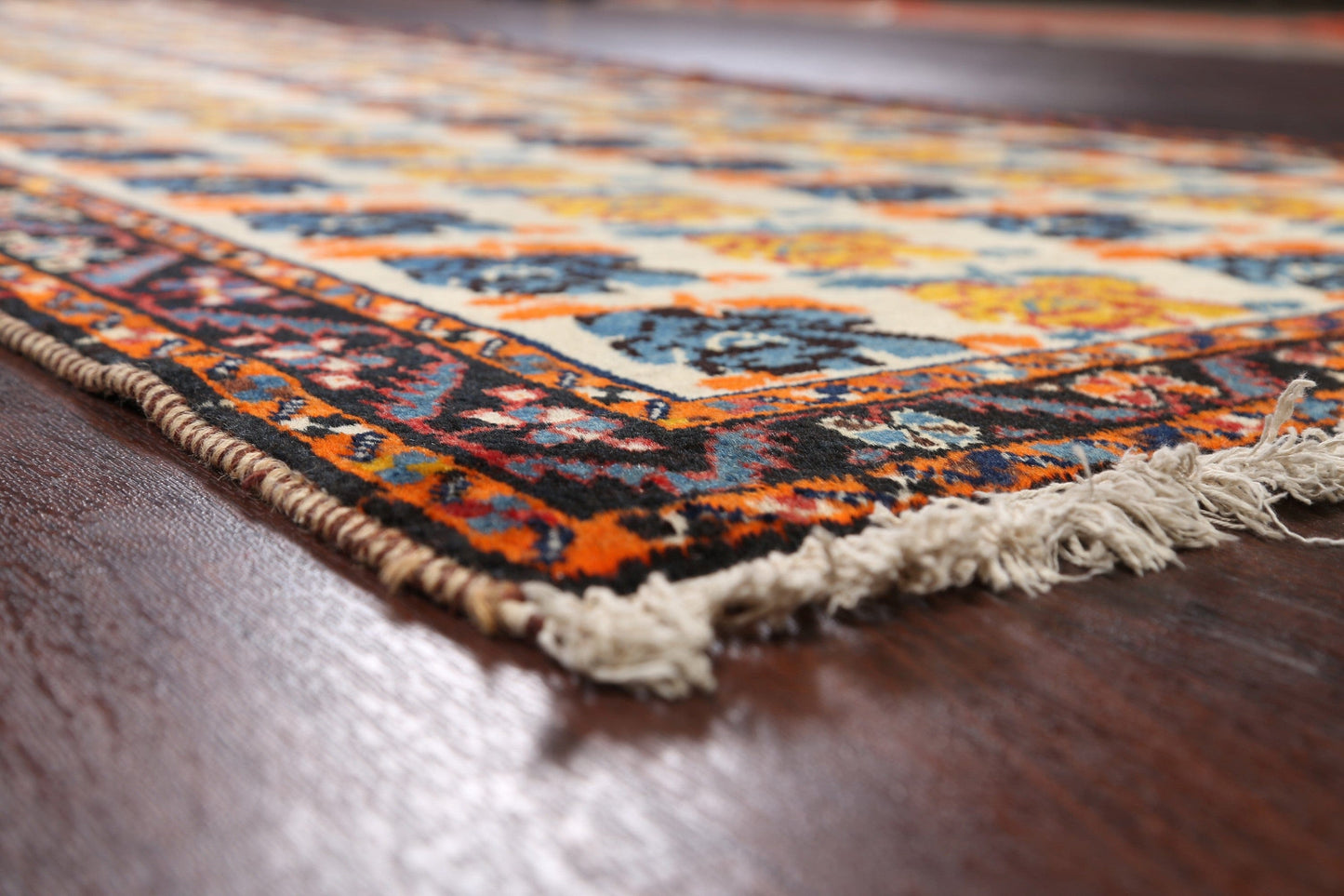 Floral Gabbeh Persian Runner Rug 4x9