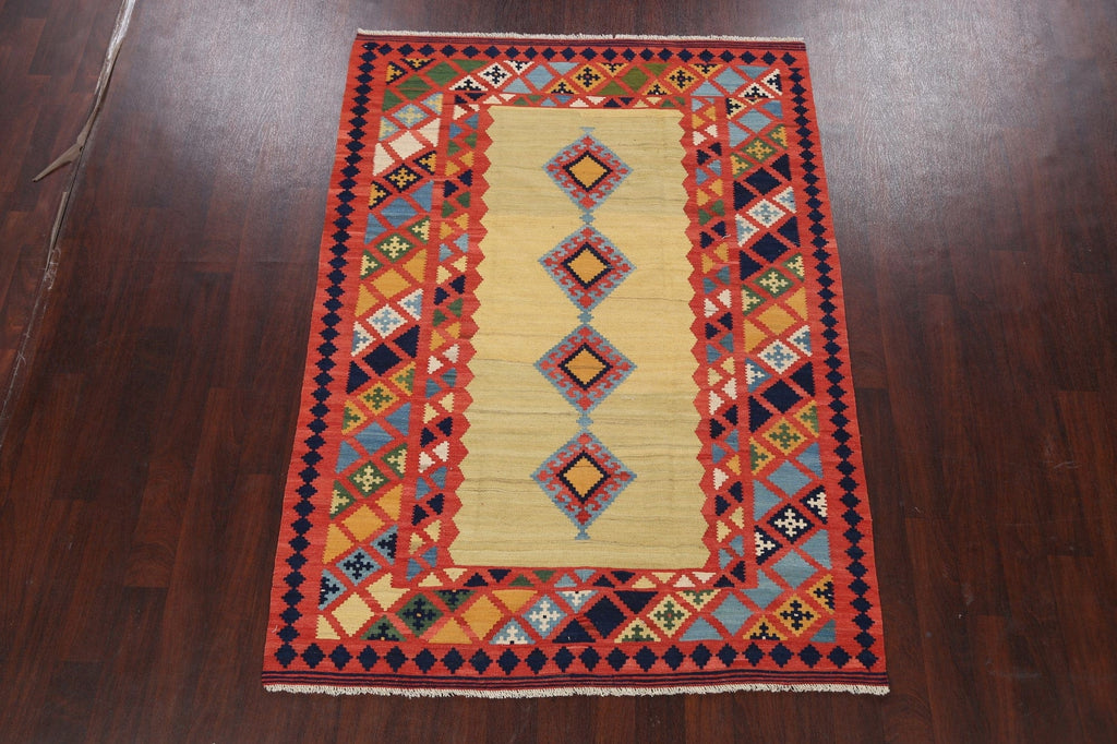 Geometric Kilim Persian Area Rug 5x7