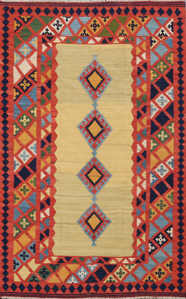 Geometric Kilim Persian Area Rug 5x7