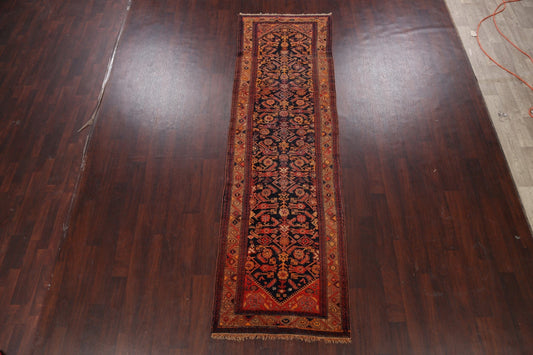 Pre-1900 Antique Bidjar Vegetable Dye Persian Runner Rug 3x11