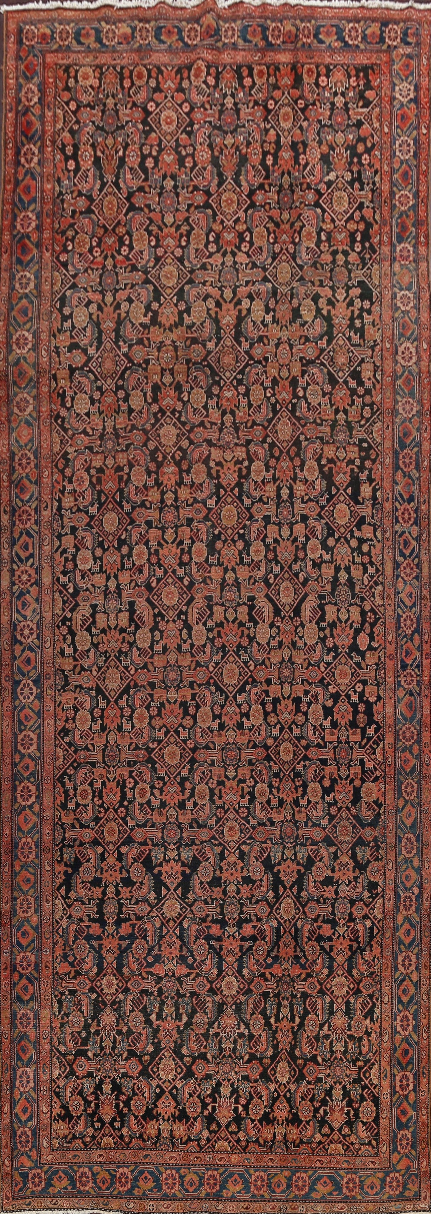 Pre-1900 Antique Malayer Persian Runner Rug 6x16