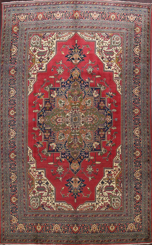 Geometric Tabriz Persian Area Rug 9x13