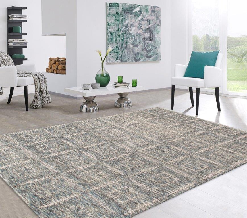 Transitional Collection Hand-Knotted Wool Area Rug- 9' 0" X 12' 0"