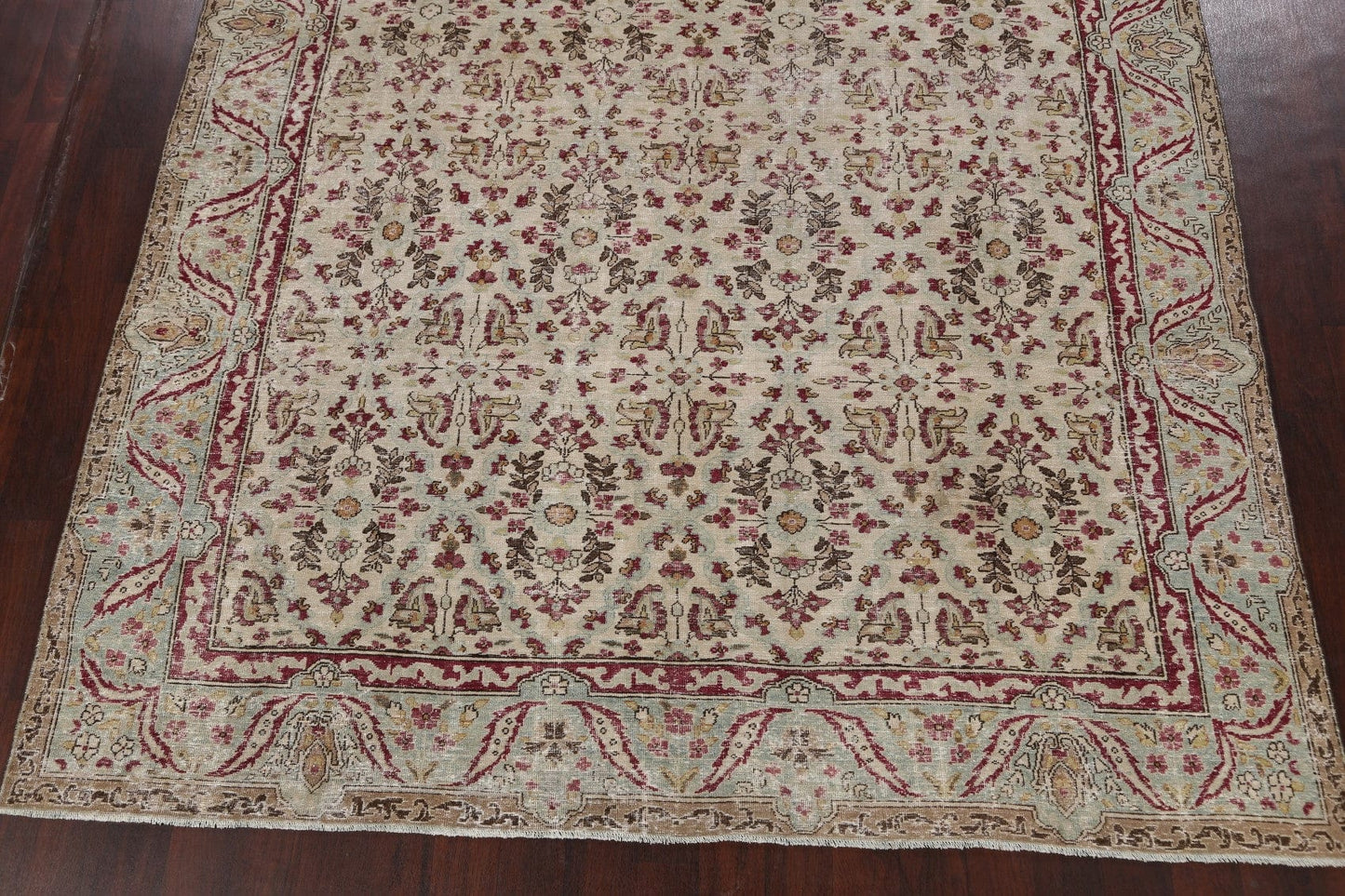 Antique Vegetable Dye Kerman Lavar Persian Area Rug 8x11