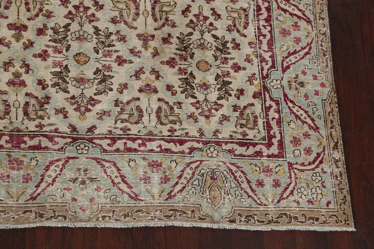 Antique Vegetable Dye Kerman Lavar Persian Area Rug 8x11