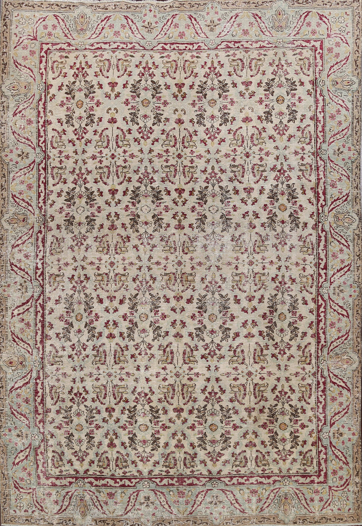 Antique Vegetable Dye Kerman Lavar Persian Area Rug 8x11