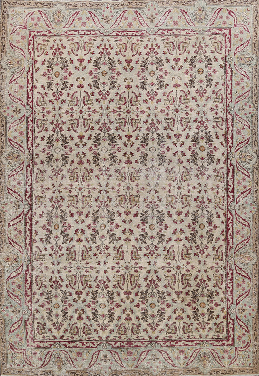 Antique Vegetable Dye Kerman Lavar Persian Area Rug 8x11