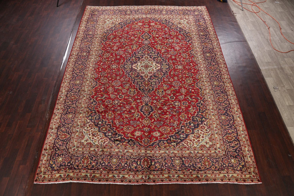 Floral Kashan Persian Area Rug 10x13