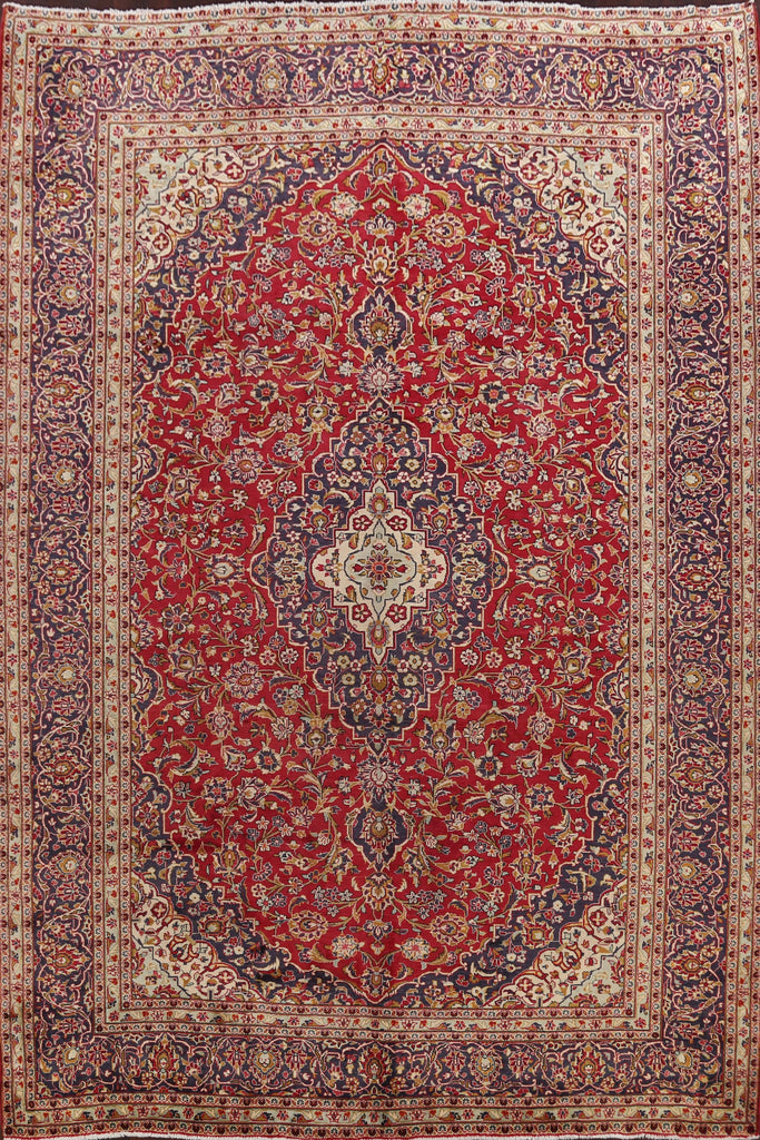 Floral Kashan Persian Area Rug 10x13