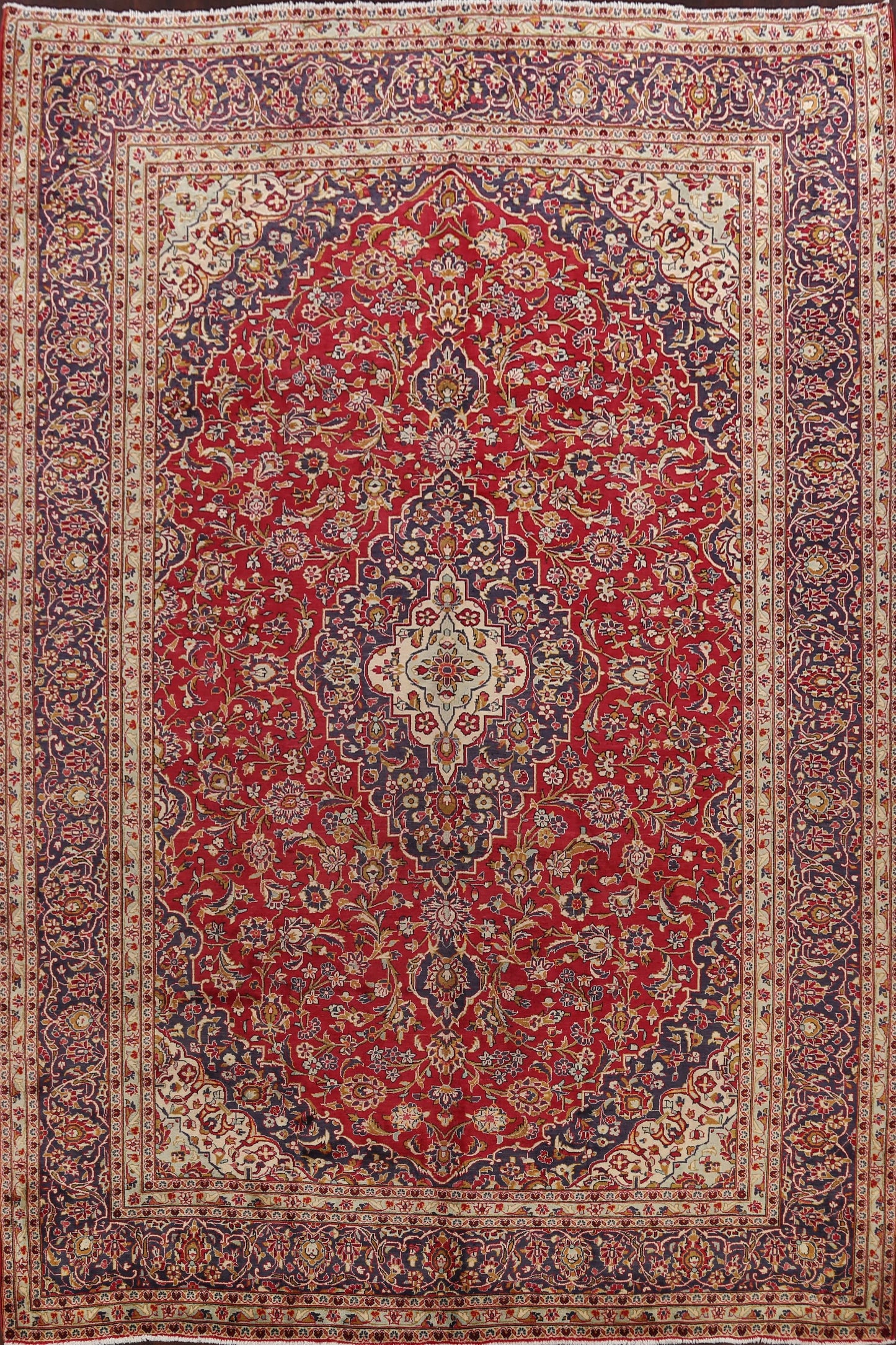 Floral Kashan Persian Area Rug 10x13