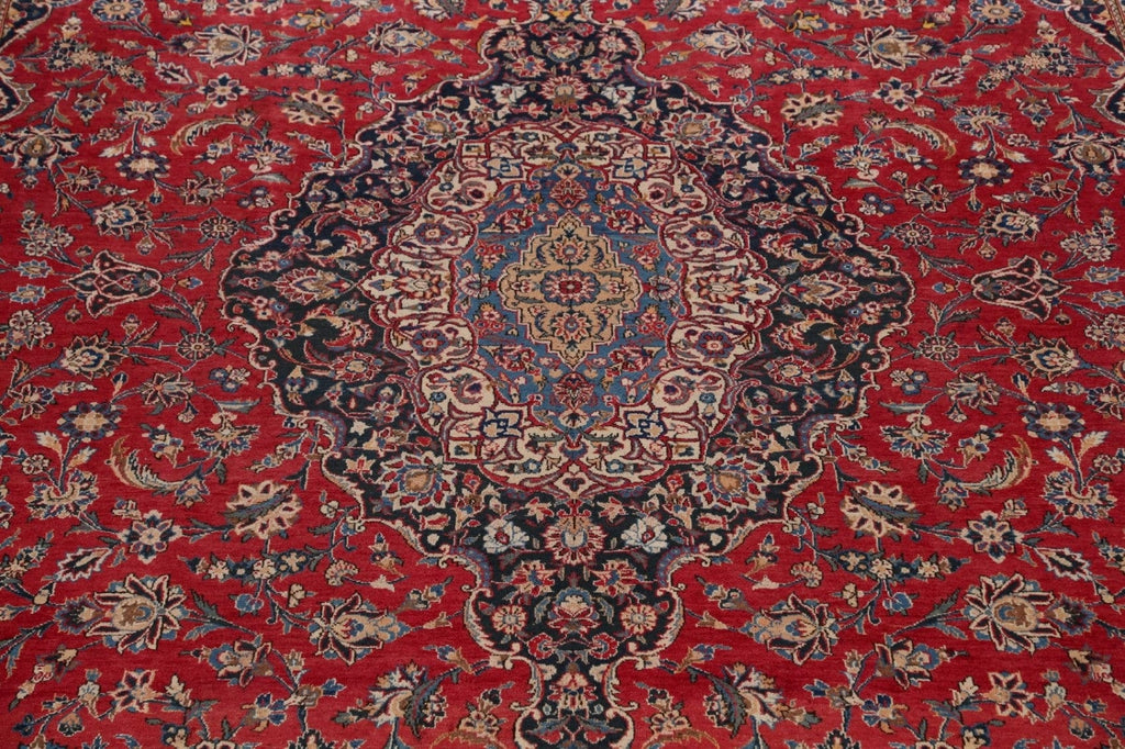 Antique Vegetable Dye Large Kashan Dabir Persian Rug 12x17