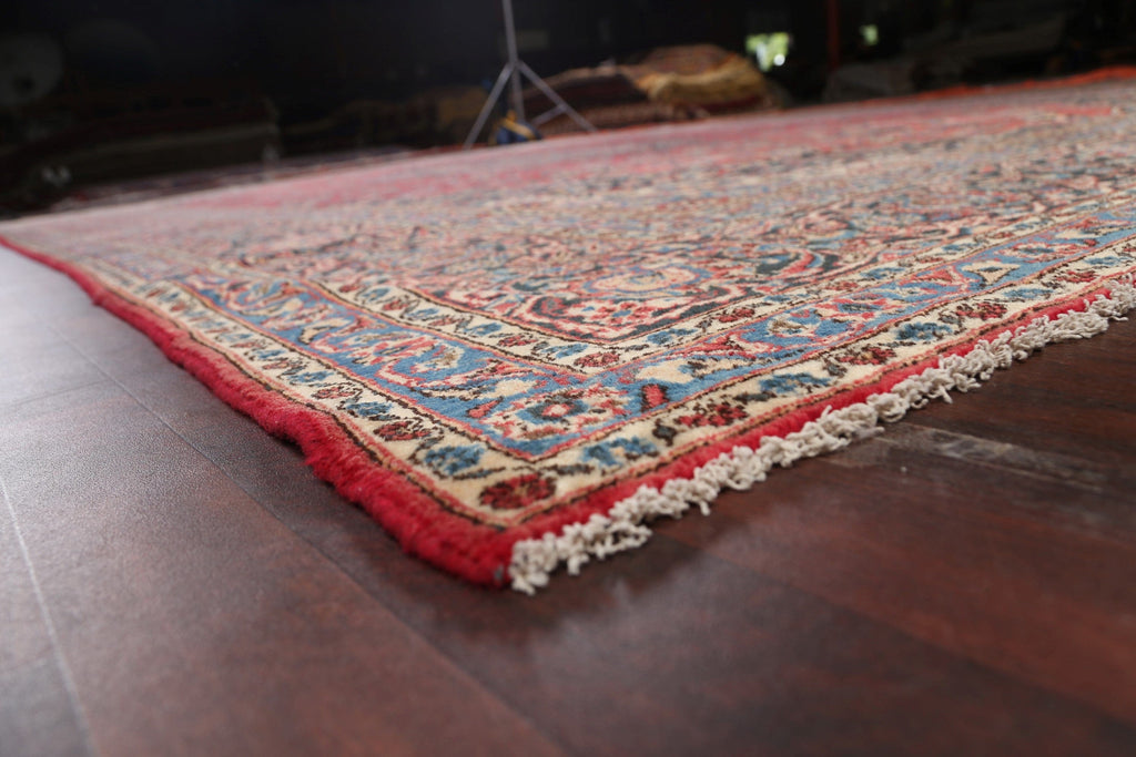 Antique Vegetable Dye Large Kashan Dabir Persian Rug 12x17