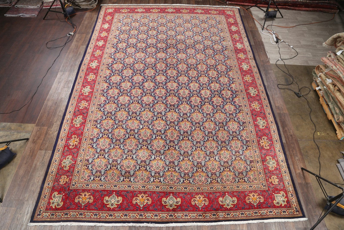 Palace Sized Floral 11x17 Tabriz Persian Area Rug