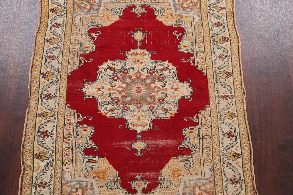 Pre-1900 Antique Anatolian Turkish Area Rug 5x6