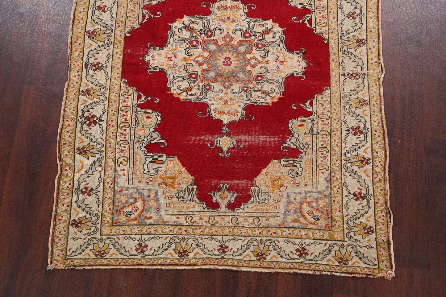 Pre-1900 Antique Anatolian Turkish Area Rug 5x6