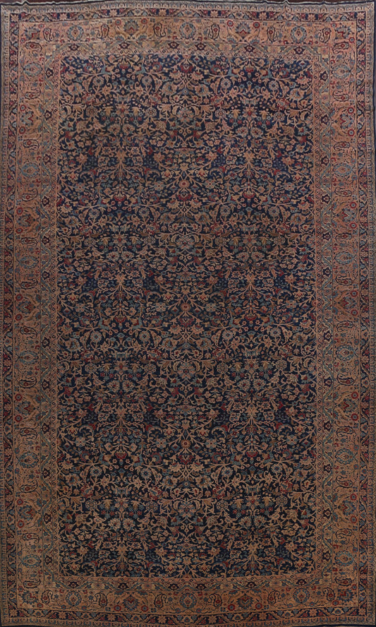 Pre-1900 Antique Kerman Persian Area Rug 12x21 Large