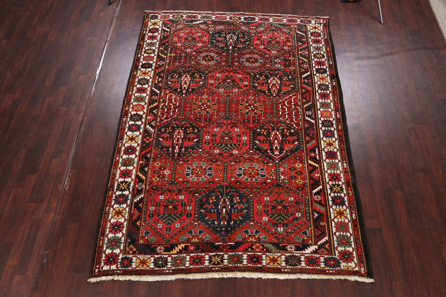 Antique Vegetable Dye Bakhtiari Persian Area Rug 7x10