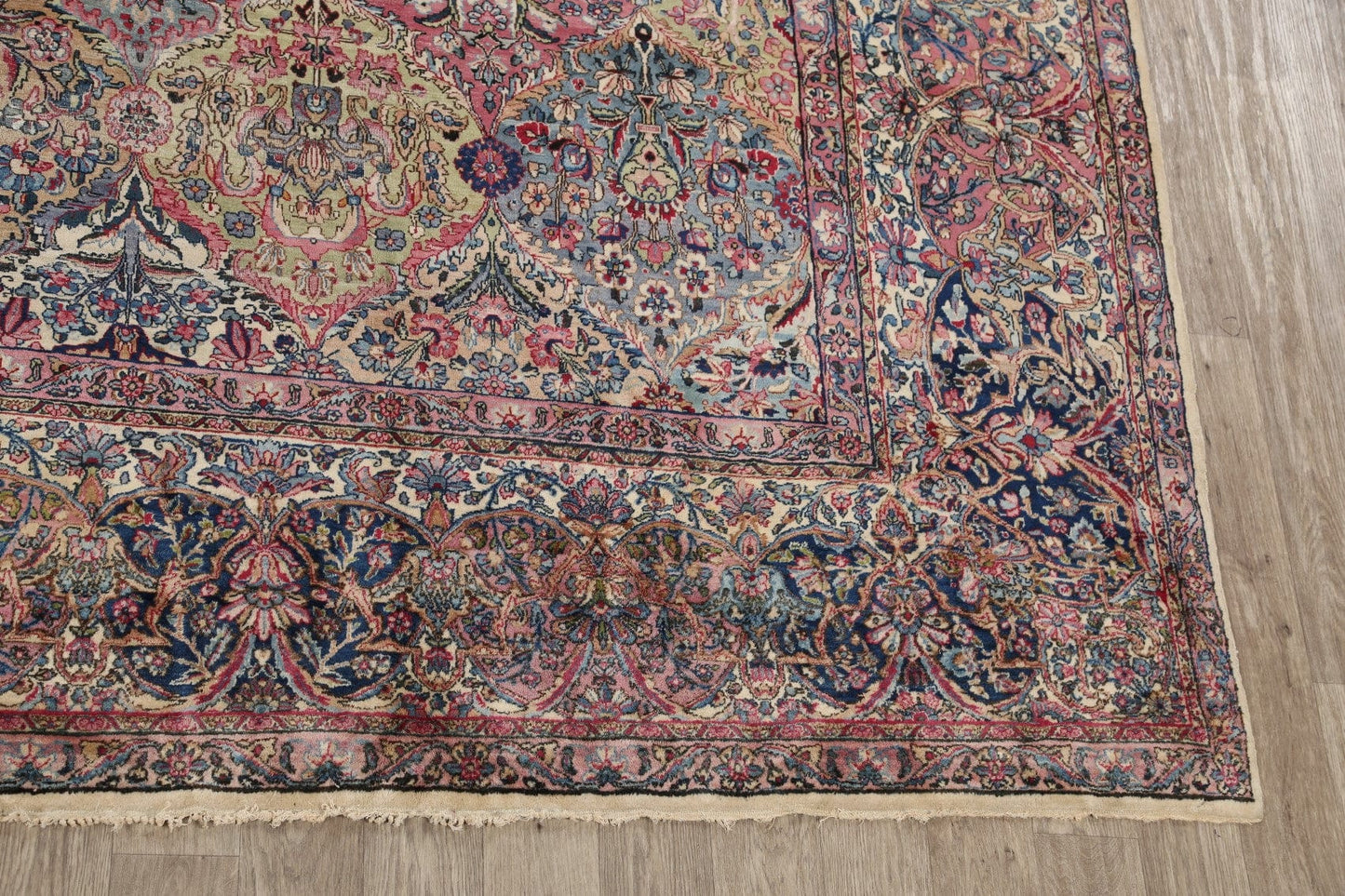 Pre-1900 Antique Kerman Vegetable Dye Persian Rug 11x22 Large