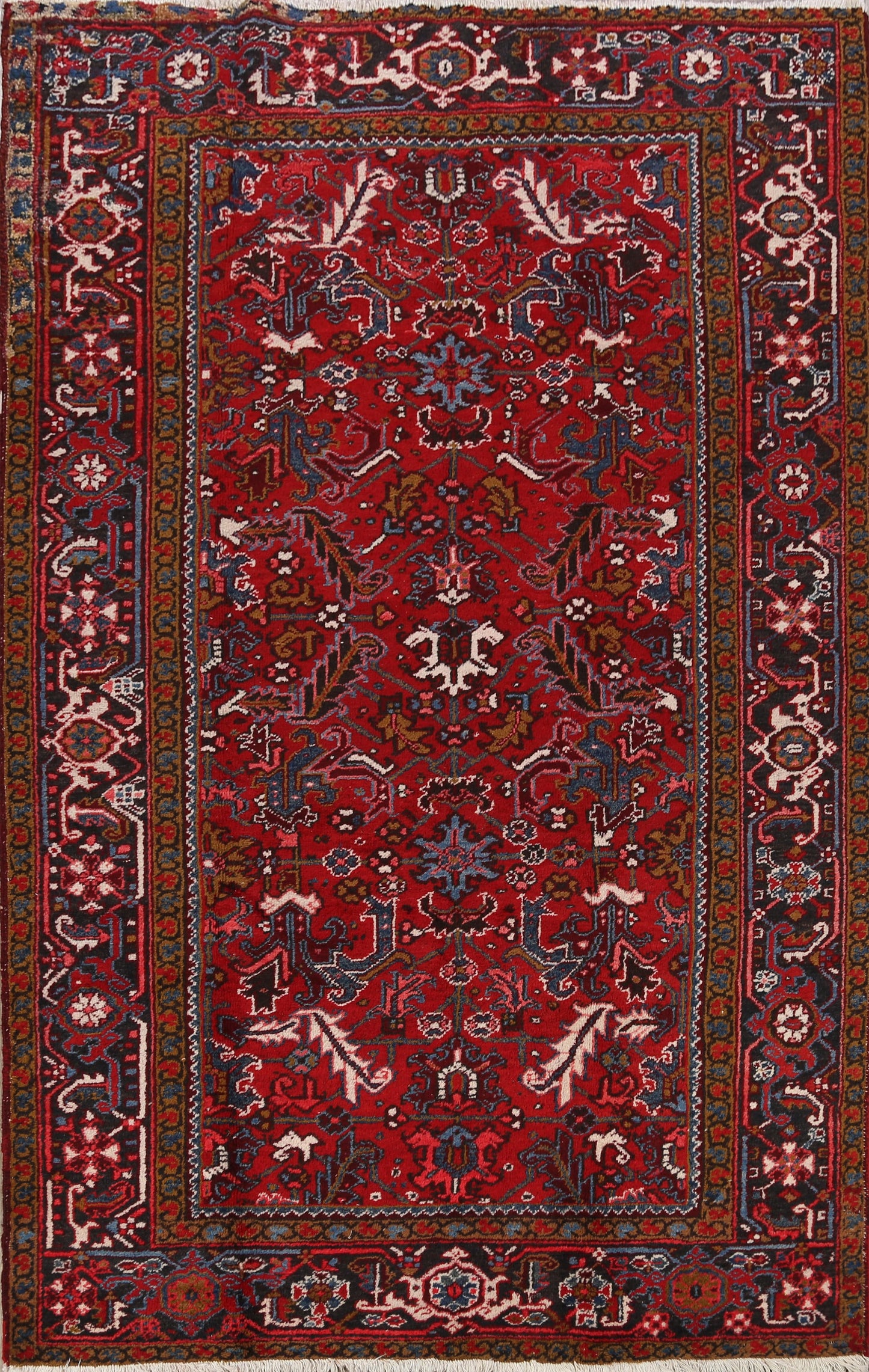 Geometric Heriz Persian Area Rug 6x9