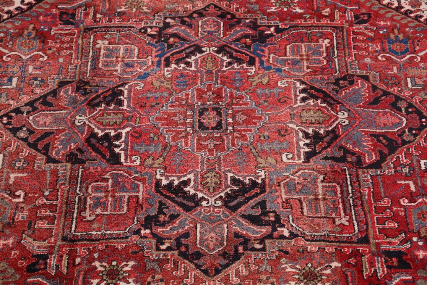 Geometric Heriz Persian Area Rug 9x11