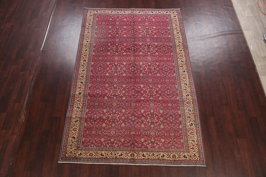 Antique Floral Anatolian Turkish Area Rug 6x10