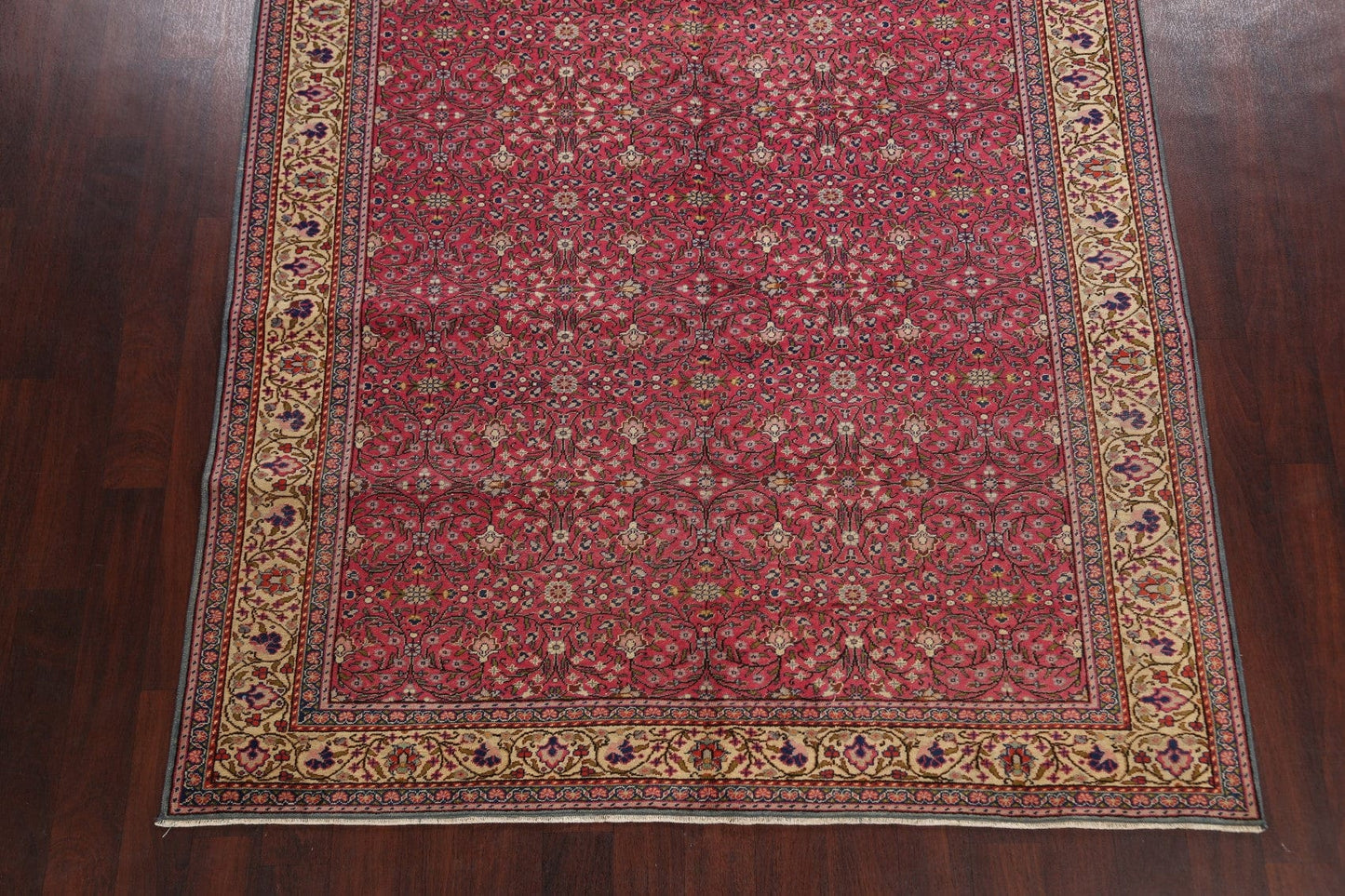 Antique Floral Anatolian Turkish Area Rug 6x10