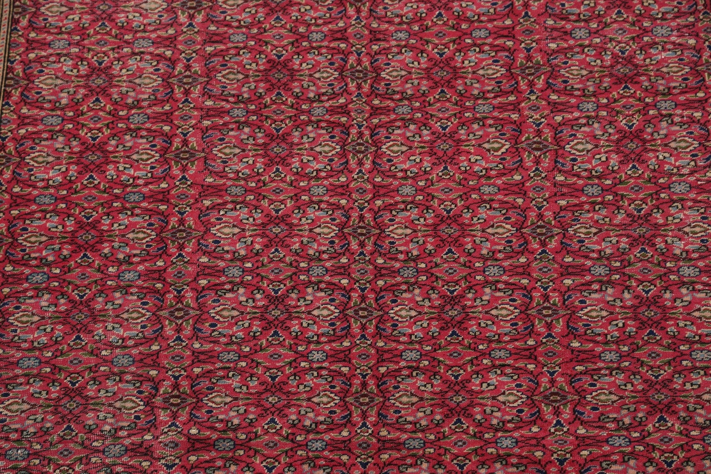 Antique 100% Vegetable Dye Anatolian Turkish Area Rug 6x10